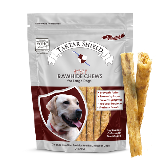 Soft Rawhide Chews for Large Dogs (24 count)